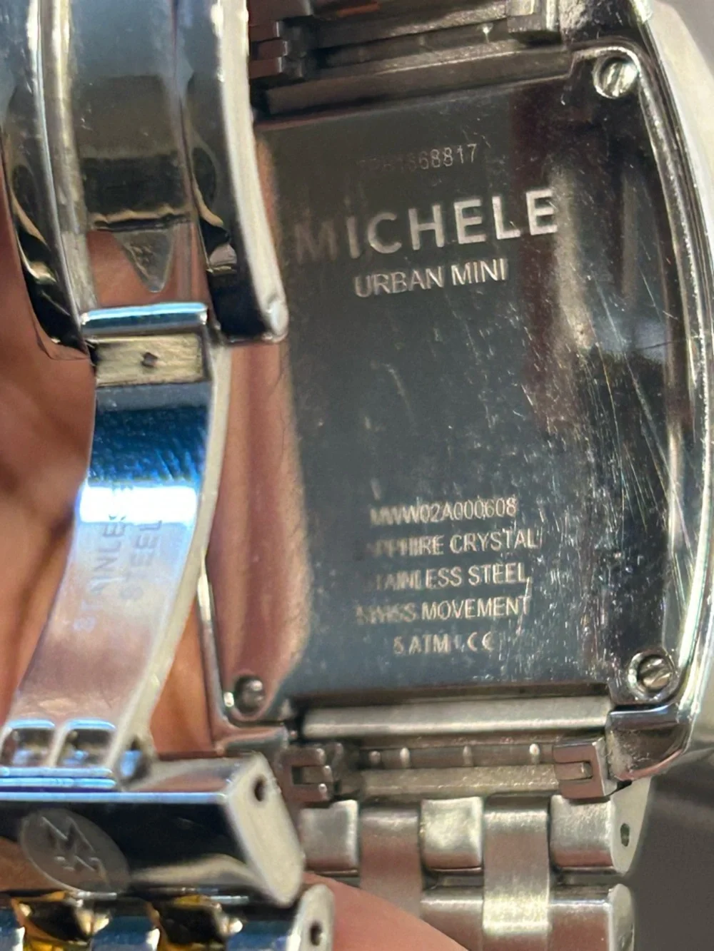 Michele Two-Tone Silver & Gold‎ Urban Mini Watch